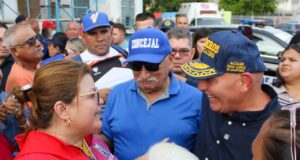 Presidenta del Concejo Municipal acompañó al alcalde Di Martino al inicio de la recuperación del estadio Alejandro Borges