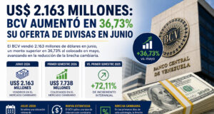 BCV incrementa a US$ 2.163 millones su oferta de divisas en junio: sube 36,73% y reduce brecha cambiaria