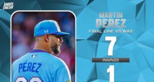 Martín Pérez acarició el no-hitter y Acuña largó el noveno