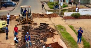Gobernador Luis Caldera inspeccionó sustitución de colector matriz de 12 pulgadas en el corredor vial Amparo