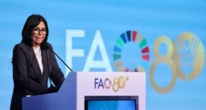 Presidenta Delcy en la FAO anunció Plan Venezuela Alimenta para lograr el hambre cero